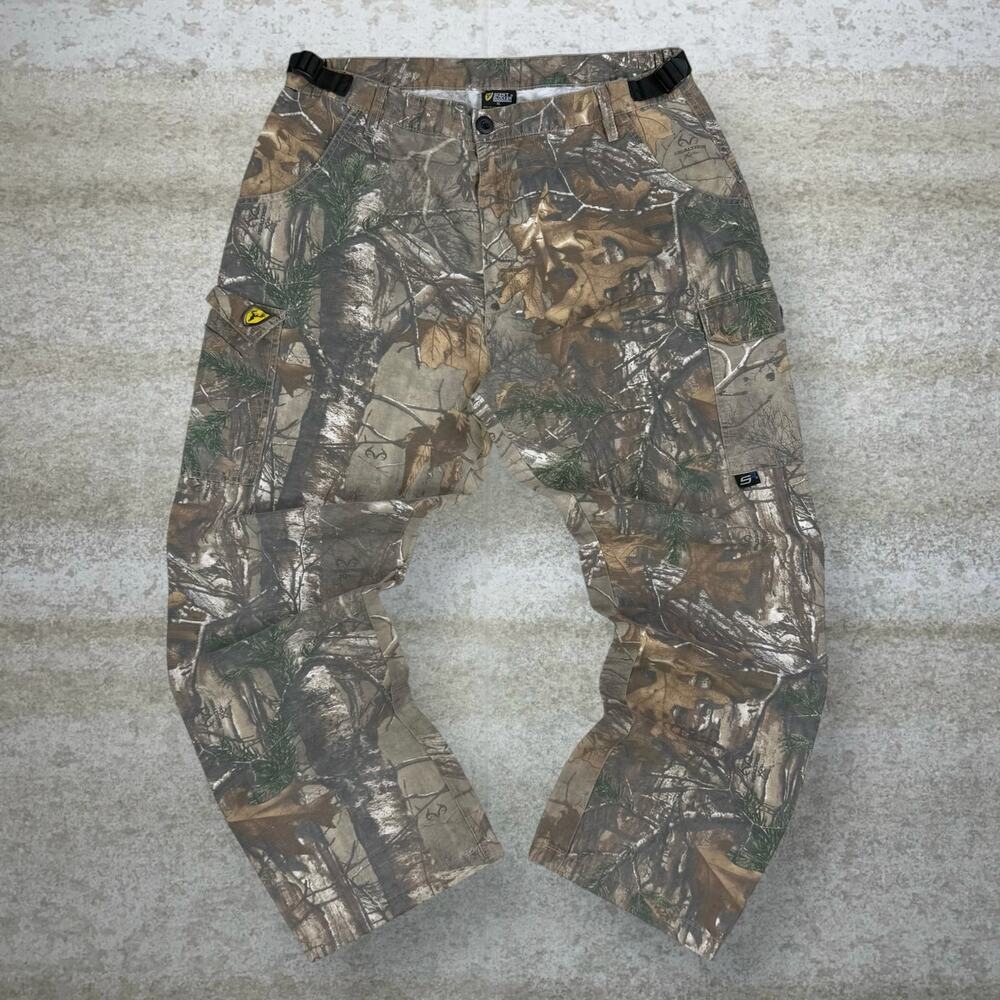 Vintage 90s Realtree Tactical Pants 36x30 Baggy Leg Hunting Camo Cargos Woodland - Picture 2 of 5